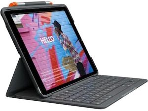 Logitech iPad 10,9" / 11" Slim Folio Tastaturdeksel (grafittgrå) Tastatur og stylus