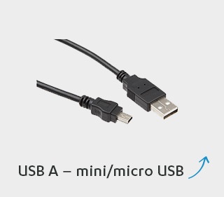 USB A - mini/micro USB