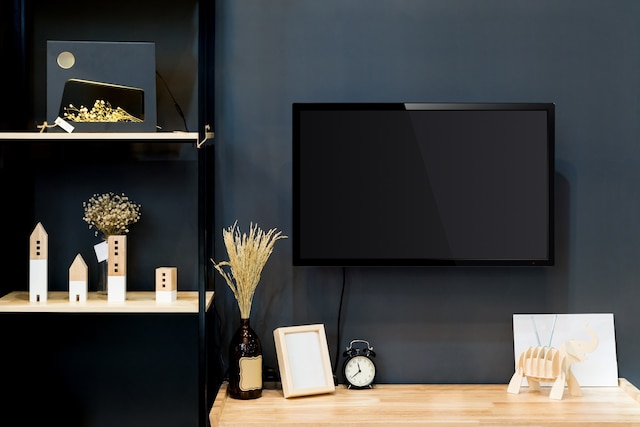 interior with mounted TV interior with mounted TV