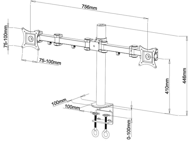 Technical drawing with meassurements Technical drawing with meassurements
