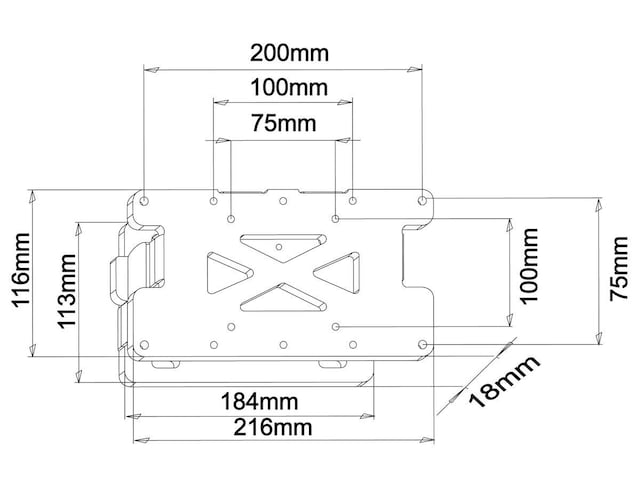 Line drawing with meassurements Line drawing with meassurements