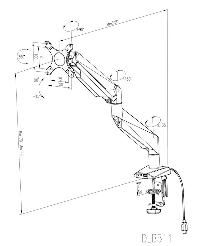 Line drawing with meassurements Line drawing with meassurements