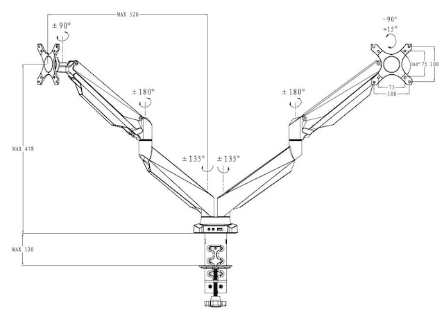 Line drawing with meassurements Line drawing with meassurements