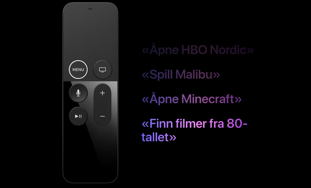 Shows siri with remote Shows siri with remote