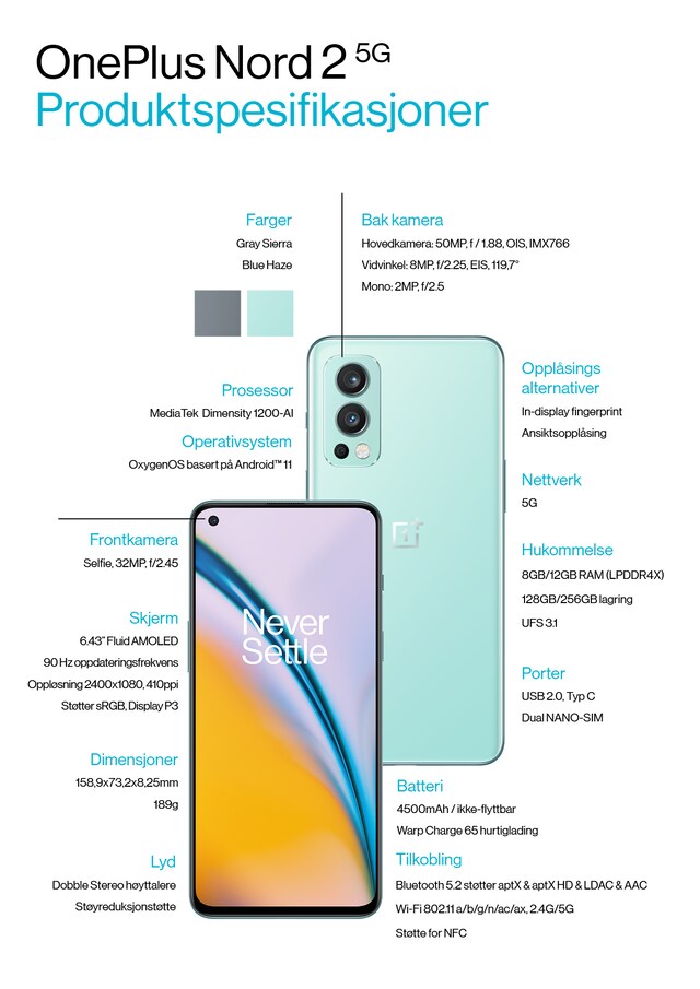 OnePlus Nord 2 smartphone OnePlus Nord 2 smartphone